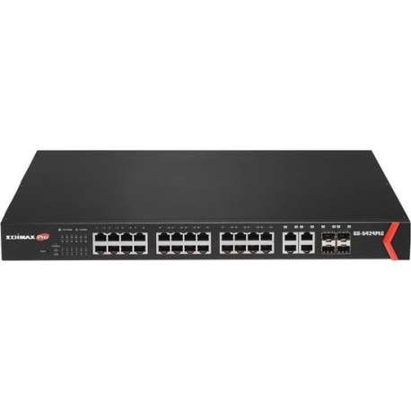 Edimax GS-5424PLC netwerk-switch Gigabit Ethernet (10/100/1000) Zwart 1U Power over Ethernet (PoE)