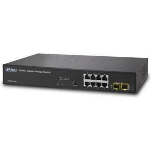 Planet WGSD-10020 netwerk-switch Managed L2+ Gigabit Ethernet (10/100/1000) Zwart 1U