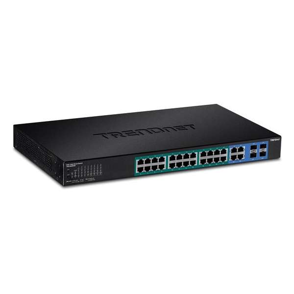 Trendnet TPE-5028WS netwerk-switch Managed Gigabit Ethernet (10/100/1000) Zwart 1U Power over Ethernet (PoE)