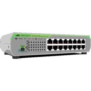 Allied Telesis FS710/16E Unmanaged Fast Ethernet (10/100) Groen, Grijs 1U