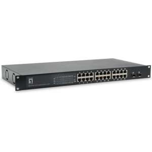 LevelOne GEP-2622W500 Unmanaged Gigabit Ethernet (10/100/1000) Zwart Power over Ethernet (PoE)