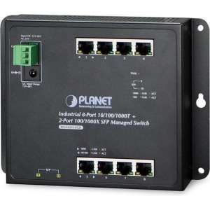 Planet WGS-4215-8P2S netwerk-switch Managed Gigabit Ethernet (10/100/1000) Zwart Power over Ethernet (PoE)
