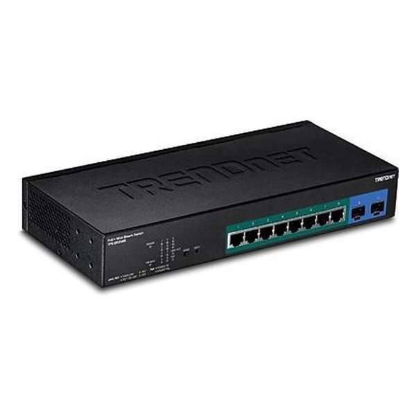 Trendnet TPE-082WS netwerk-switch Gigabit Ethernet (10/100/1000) Zwart 1U Power over Ethernet (PoE)