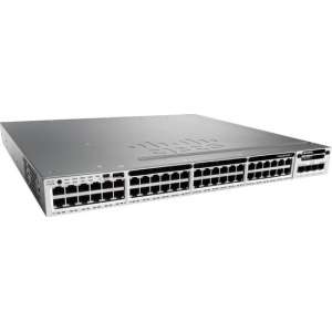 Cisco Catalyst WS-C3850-48T-L netwerk-switch Managed Zwart, Grijs