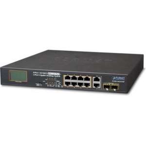 Planet FGSD-1022VHP netwerk-switch Unmanaged L2 Fast Ethernet (10/100) Zwart 1U Power over Ethernet (PoE)