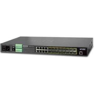 Planet MGSW-2411,4160F netwerk-switch Managed L2+ Gigabit Ethernet (10/100/1000) Zwart 1U Power over Ethernet (PoE)