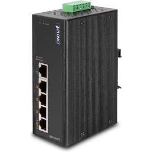Planet ISW-504PT netwerk-switch Unmanaged L2 Fast Ethernet (10/100) Zwart Power over Ethernet (PoE)