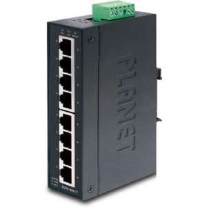Planet ISW-801T netwerk-switch Unmanaged L2 Fast Ethernet (10/100) Zwart