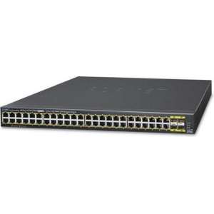 Planet GS-4210-48P4S netwerk-switch Managed L2+ Gigabit Ethernet (10/100/1000) Zwart 1U Power over Ethernet (PoE)