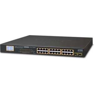 Planet GSW-2620VHP netwerk-switch Unmanaged Gigabit Ethernet (10/100/1000) Zwart 1U Power over Ethernet (PoE)