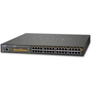 Planet UPOE-1600G netwerk-switch Managed Gigabit Ethernet (10/100/1000) Zwart 1U Power over Ethernet (PoE)