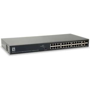 LevelOne GEP-2651 Managed L3 Gigabit Ethernet (10/100/1000) Zwart Power over Ethernet (PoE)