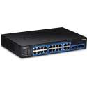 Trendnet TEG-204WS netwerk-switch Managed Gigabit Ethernet (10/100/1000) Zwart, Blauw 1U