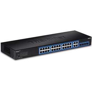 Trendnet TEG-284WS netwerk-switch Managed Gigabit Ethernet (10/100/1000) Zwart 1U