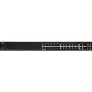 Cisco SG350X-24 Managed L3 Gigabit Ethernet (10/100/1000) Zwart 1U