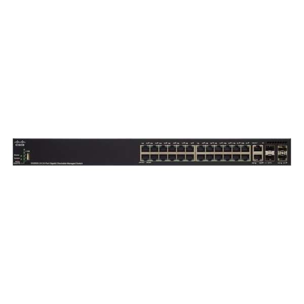 Cisco SG350X-24 Managed L3 Gigabit Ethernet (10/100/1000) Zwart 1U