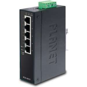 Planet IGS-501T netwerk-switch Unmanaged Gigabit Ethernet (10/100/1000) Zwart