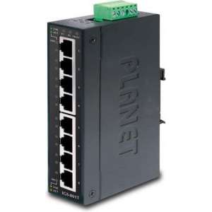 Planet IGS-801T netwerk-switch Unmanaged L2 Gigabit Ethernet (10/100/1000) Zwart