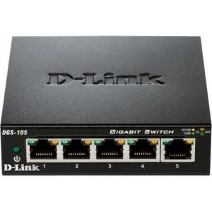 D-Link DGS-105 2 Pack Onbeheerde netwerkswitch L2 Gigabit Ethernet (10/100/1000) Zwart