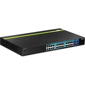 Trendnet TPE-2840WS netwerk-switch Managed Gigabit Ethernet (10/100/1000) Zwart 1U Power over Ethernet (PoE)