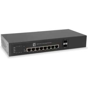 LevelOne GEP-1022W120 Gigabit Ethernet (10/100/1000) Zwart Power over Ethernet (PoE)