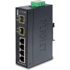 Planet ISW-621TF netwerk-switch Unmanaged L2 Fast Ethernet (10/100) Zwart