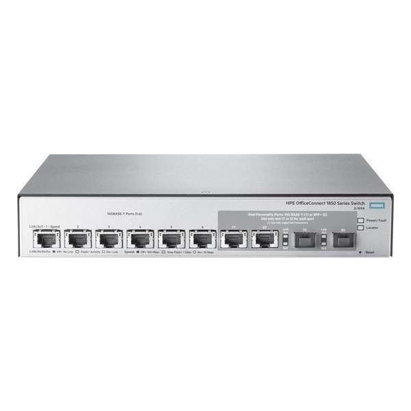Hewlett Packard Enterprise OfficeConnect 1850 6XGT & 2XGT/SPF+ Managed L2 Gigabit Ethernet (10/100/1000) Grijs 1U
