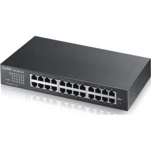 ZyXEL GS1100-24E Onbeheerde netwerkswitch Gigabit Ethernet (10/100/1000) Zwart netwerk-switch