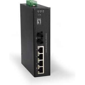LevelOne IFS-0504 Unmanaged Fast Ethernet (10/100) Zwart
