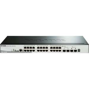 D-Link netwerk-411,416 POE, 28x10/100/1G, 2 x 10G SFP+, 2 x SFP SmartPro Stackable Switch