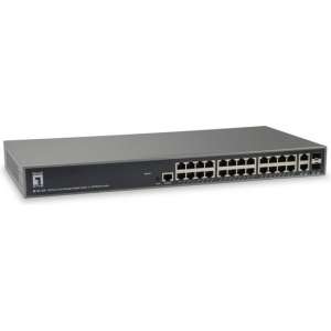 LevelOne GEL-2681 netwerk-switch Managed L3 Gigabit Ethernet (10/100/1000) Zwart