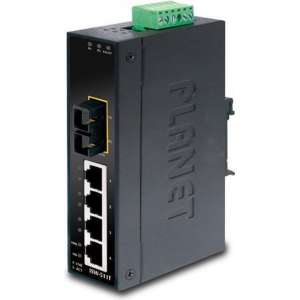 Planet ISW-511T netwerk-switch Unmanaged L2 Fast Ethernet (10/100) Zwart