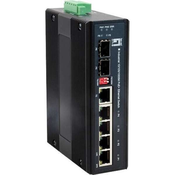 LevelOne IES-0620 Gigabit Ethernet (10/100/1000) Zwart Power over Ethernet (PoE)