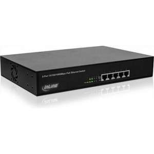 InLine Netzwerkgeräte Gigabit Ethernet (10/100/1000) Zwart Power over Ethernet (PoE)