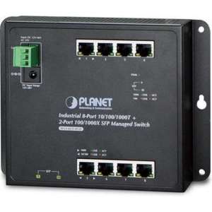 Planet WGS-4215-8T2S netwerk-switch Managed L2 Gigabit Ethernet (10/100/1000) Zwart