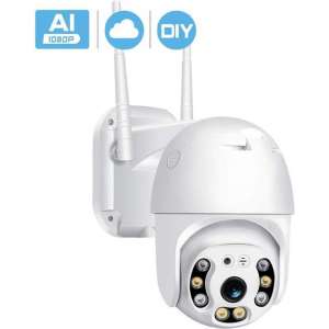 1080P Outdoor Speed Dome Wifi IP Camera 2MP H.265 Audio PTZ Draadloze AI Camera Cloud-SD Slot ONVIF Beveiliging CCTV Camera