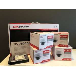 Hikvision beveiligingscamera set (4e camera gratis!) + harde schijf