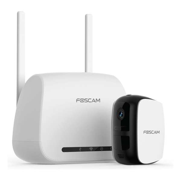 Foscam- E1 Full HD & 100% Draadloze Beveiligingscamera KIT