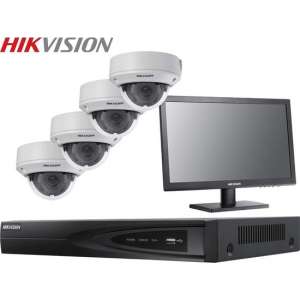 Hikvision - HIK-KITNVR4DOM-001 - IP-kit met 4 IP domecamera's - Met 2TB HDD