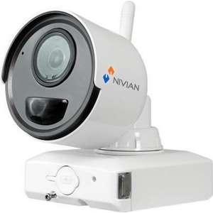 Nivian NV-IPB020A-2-BAT accu IP camera voor uitbreiding van de NV-KIT61-4C2M-BAT set