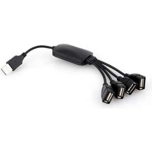 4 Poorts Usb Hub - USB Splitter 4 Poort Hub - USB 2.0 - 4 Poort Hub – Zwart