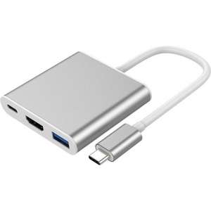 USB-C 3 in 1 Adapter - USB-C Hub naar 4K HDMI - USB3.0 en USB C