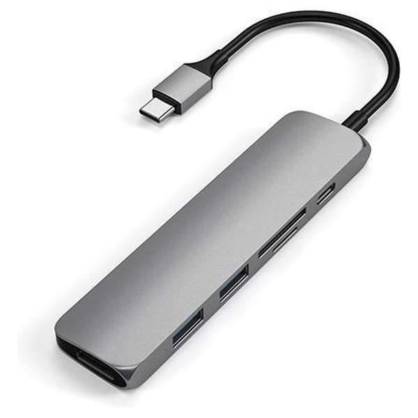 Satechi TYPE-C Slim Multiport Adapter V2 - Space Grey