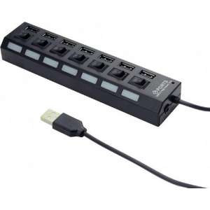 7 poorts USB 2.0 hub met voeding