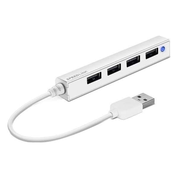 Speedlink SNAPPY SLIM USB Hub 4-Port (Wit)
