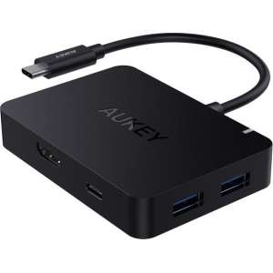 AUKEY USB C Hub HDMI Poort ( 4k ) 4x 3.0 USB