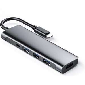 USB-C Hub Adapter 5 in 1 | Multi-Port Adapter voor MacBook / HP / Dell / Asus | Met HDMI 4K / USB-C PD / USB-A 3.0