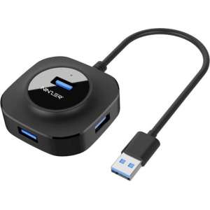 Ninzer® USB 3.0 HUB Adapter met 4 USB aansluitingen | Zwart