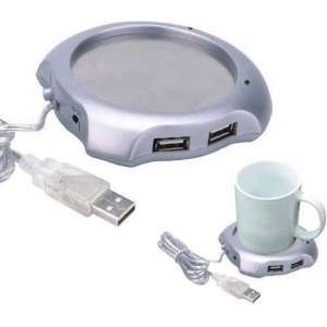 USB Koffiekop Verwarmer- Coffe Cup Koffie Warmer Verwarmer - Met 4 poorts USB Hub