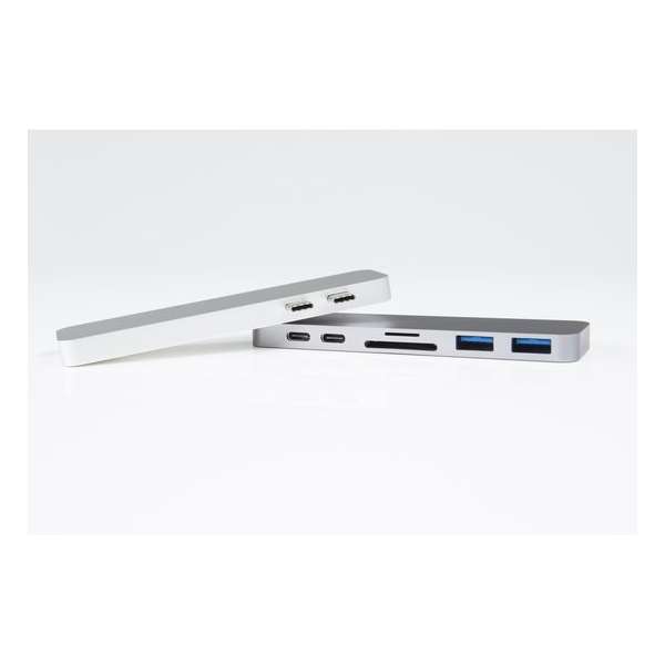 Hyper DUO USB-C adapter voor MacBook Pro - Zilver